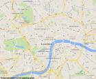 Χάρτη του city του Λονδίνου, με το μέρος του τους γειτονιές και κεντρικούς δρόμους